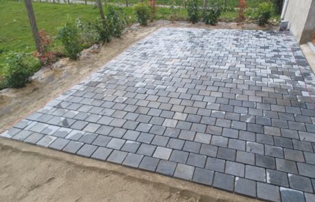 Installation de pavés