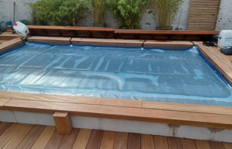 Piscine surélevée en bois